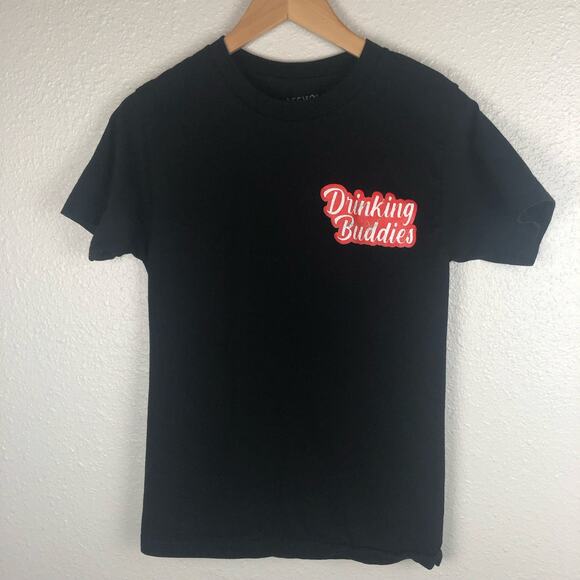 Linda Finegold ALF Live Forever Drinking Buddies Skeletons & Dogs Graphic Shirt - Picture 2 of 8